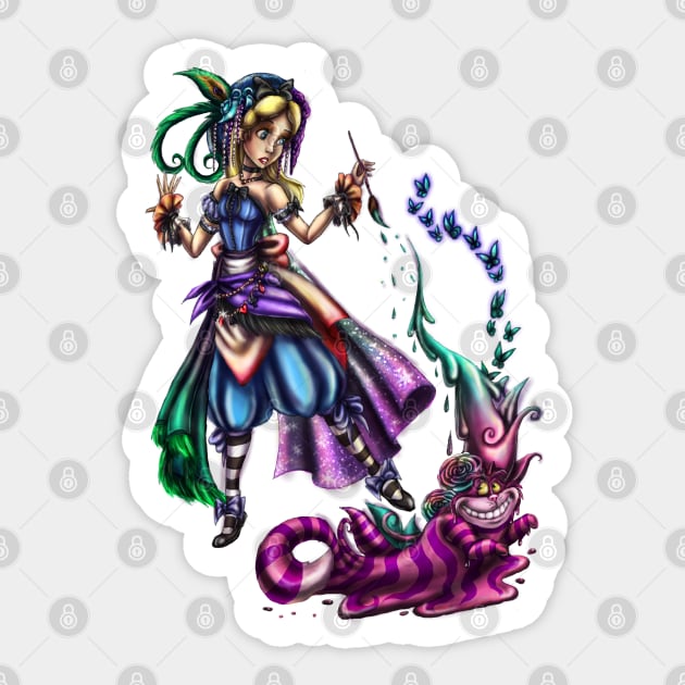 Relm Alice (Sans Background) Sticker by kaemcspadden@gmail.com